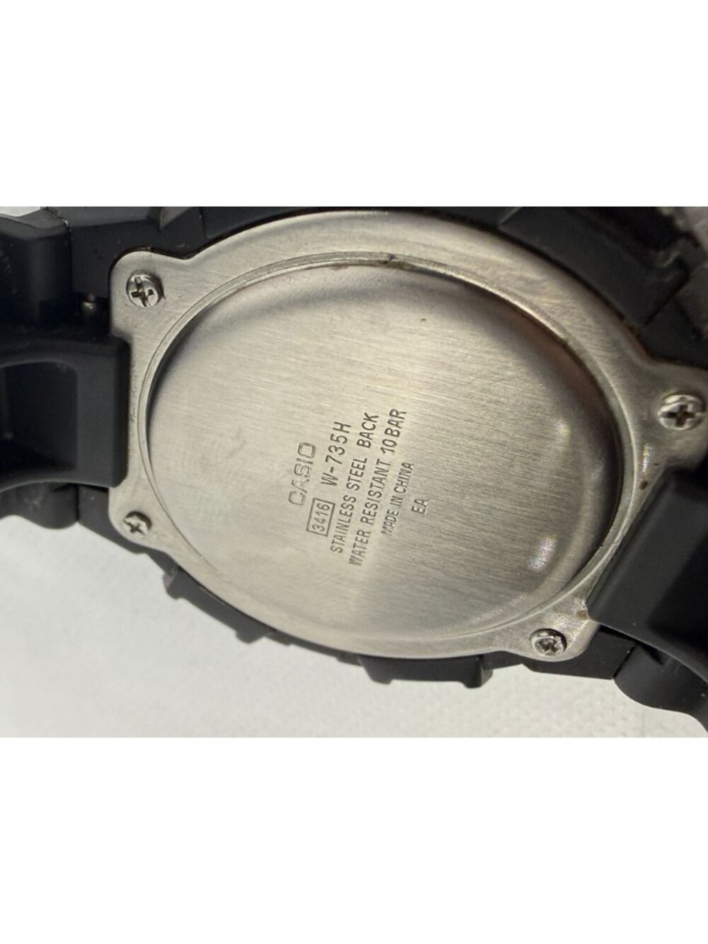 Casio W-735H Men's Black Digital Sport Watch 100M WR Vibe Alarm AS-IS - Picture 11 of 11